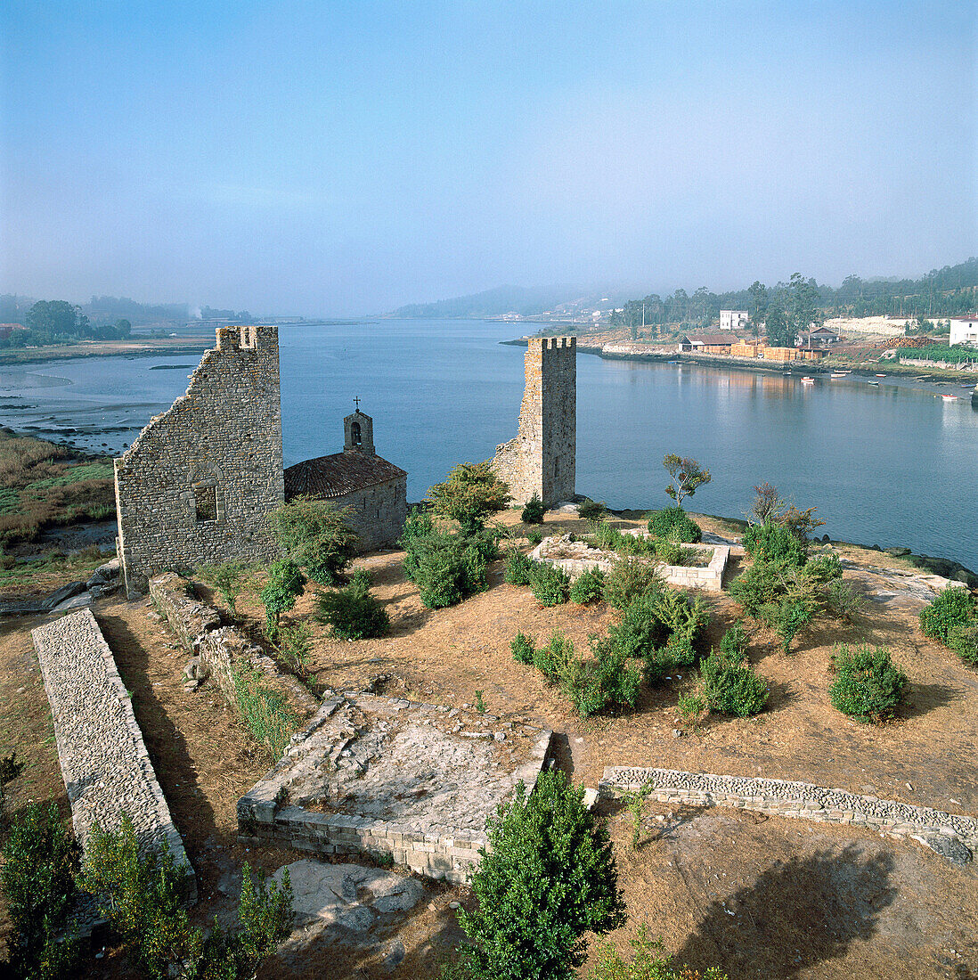 Torres del Oeste (Western Towers), Ría de Arosa, Catoira, Pontevedra province, Galicia, Spain