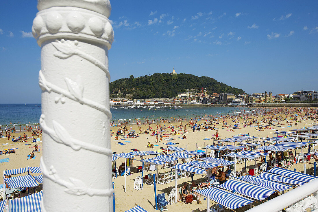 Strand La Concha, Donostia (San Sebastián). Guipúzcoa, Euskadi. Spanien