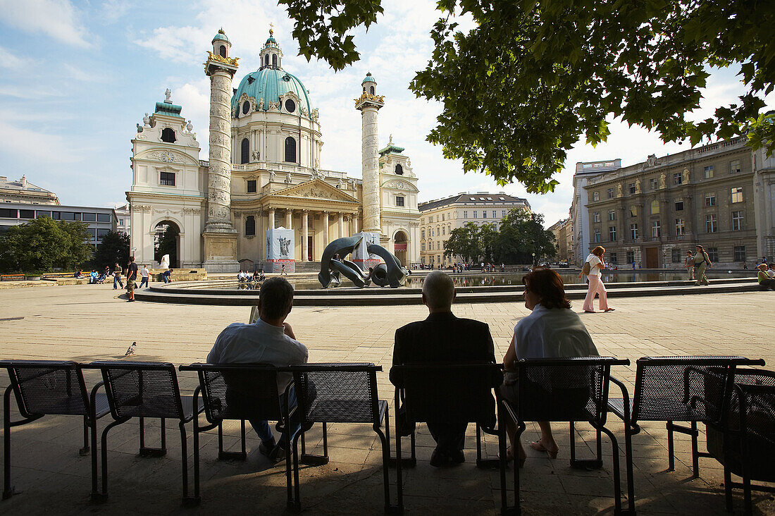 Karlskirche, St. Karl Borromäus Kirche, Karlsplatz. Wien, Österreich.