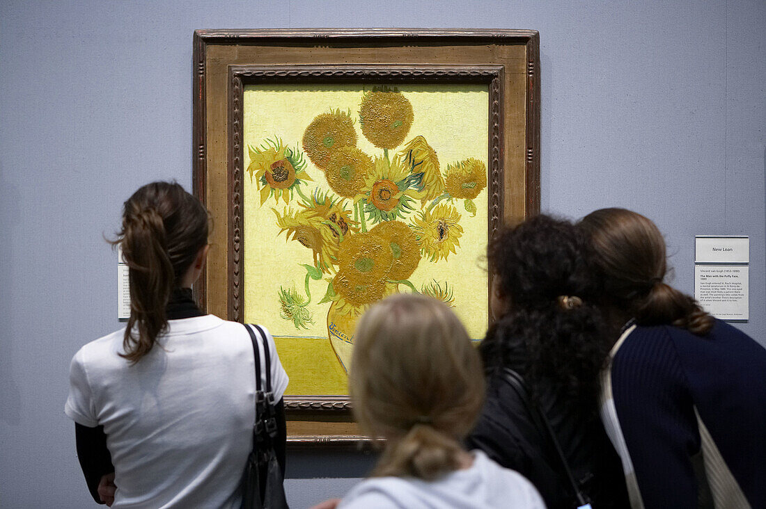 Sunflowers, by Vincent Van Gogh, National Gallery, London. England. UK.