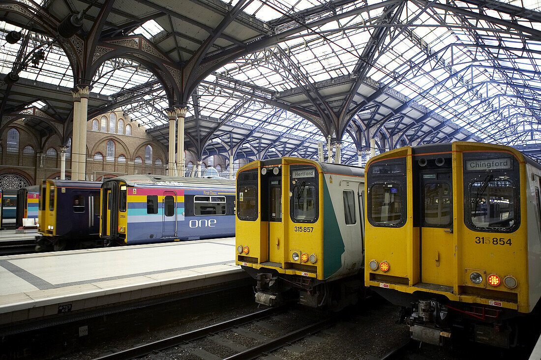 Bahnhof Liverpool Street, London. England, Vereinigtes Königreich