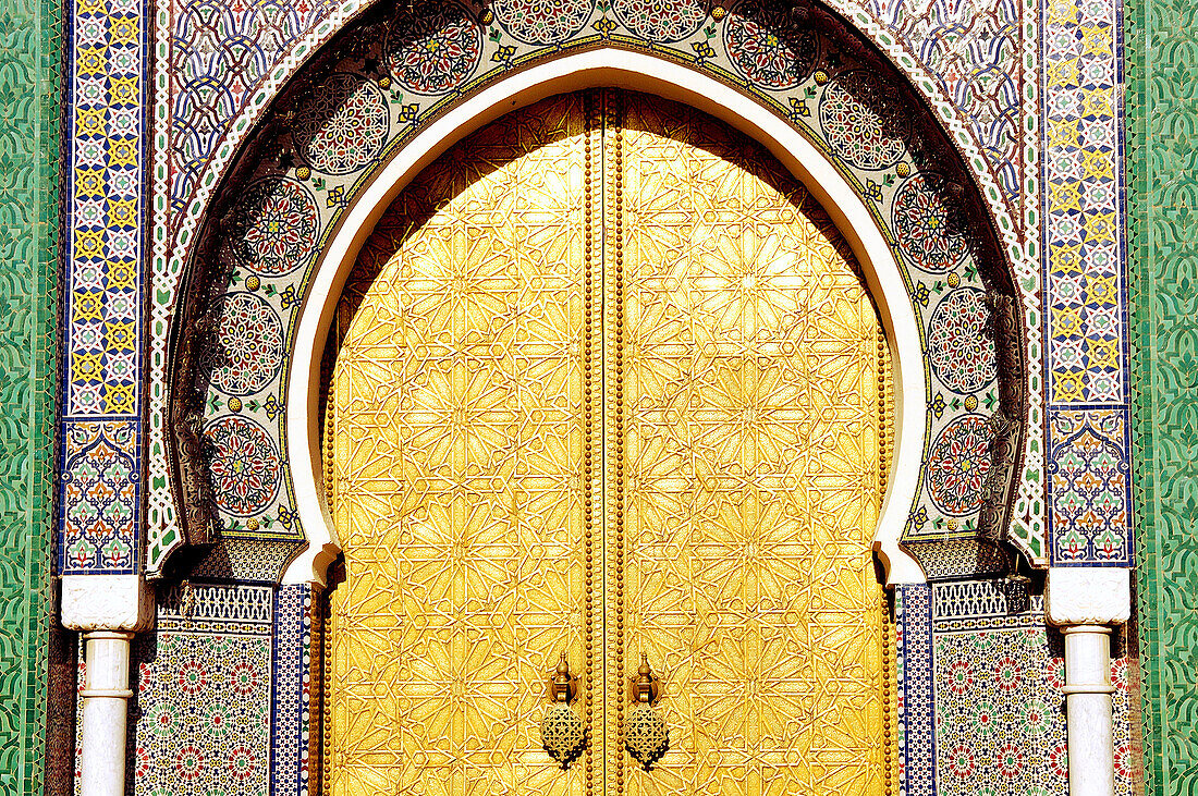 Door of Royal Palace. Fes. Morocco