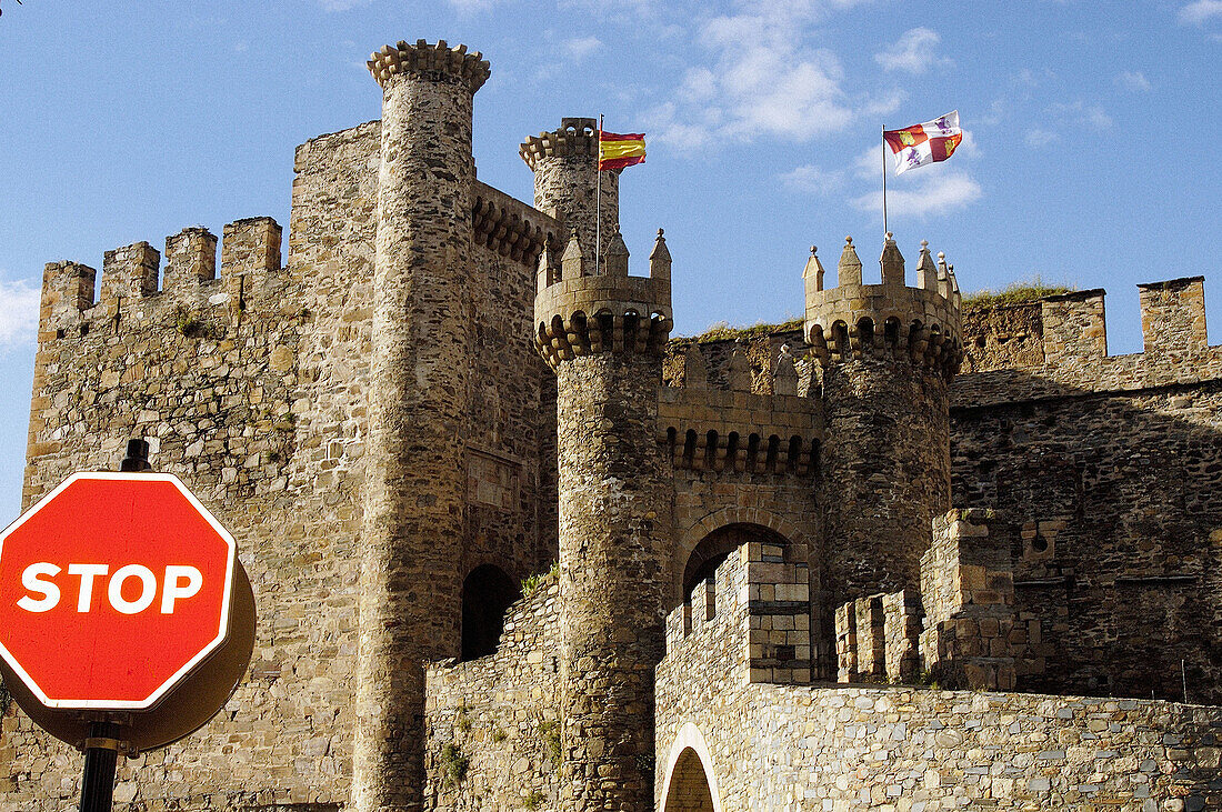 Templar castle (built 12th-13th century). Ponferrada. León province. Spain