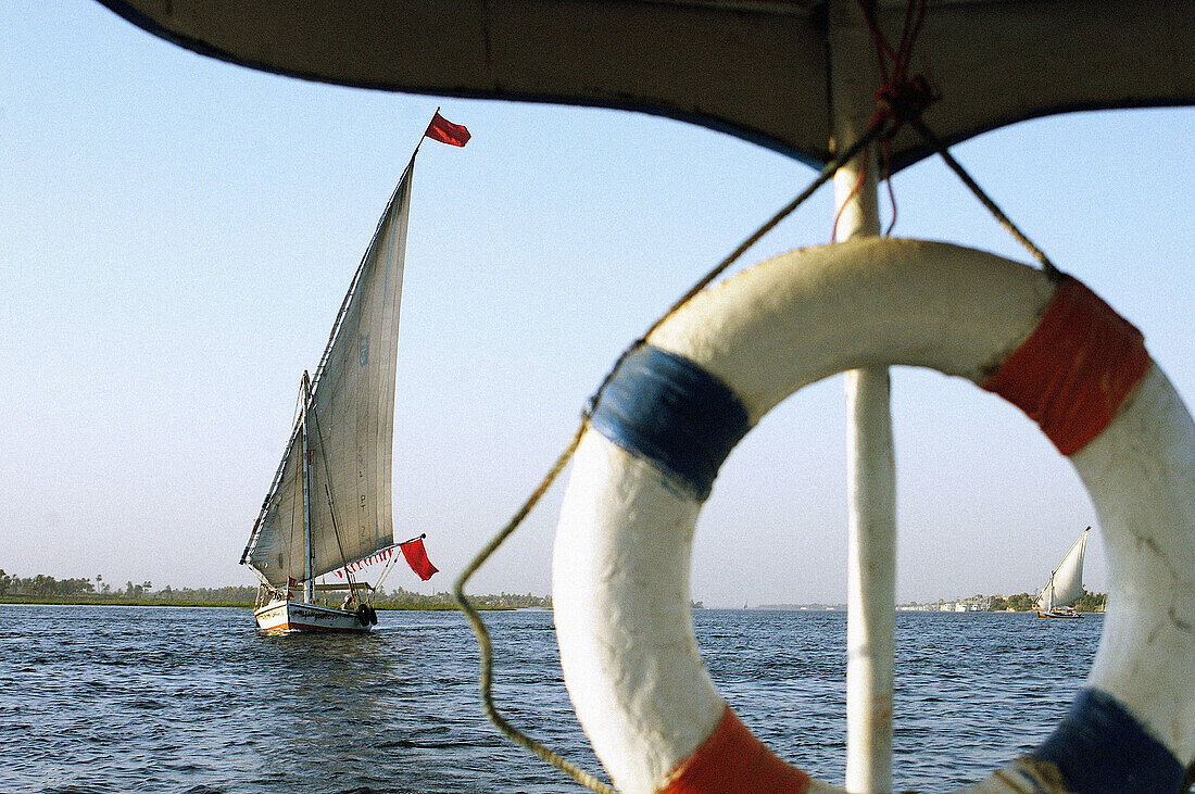 Feluccas on Nile River. Egypt