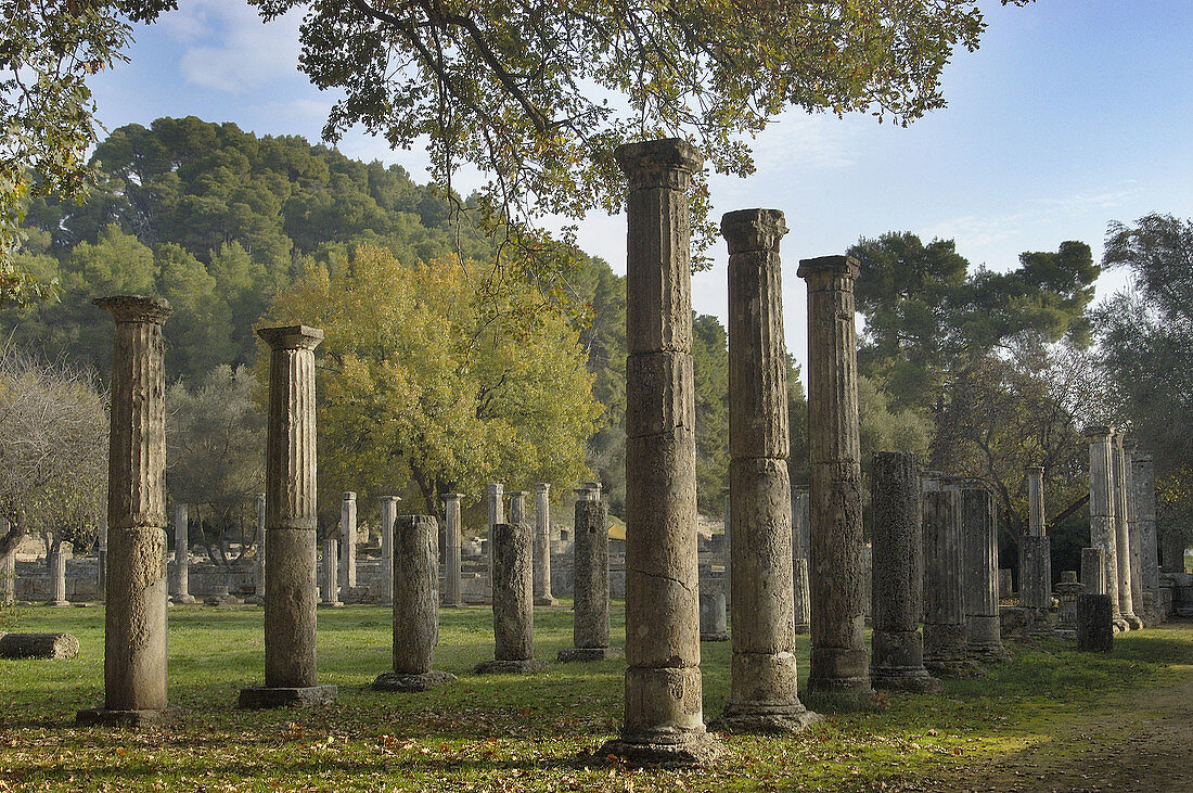 Ruins of ancient Olympia. Peloponnese. Greece