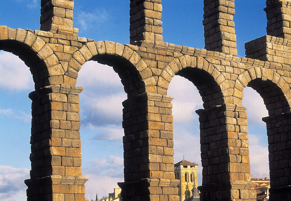 Roman aqueduct. Segovia. Spain