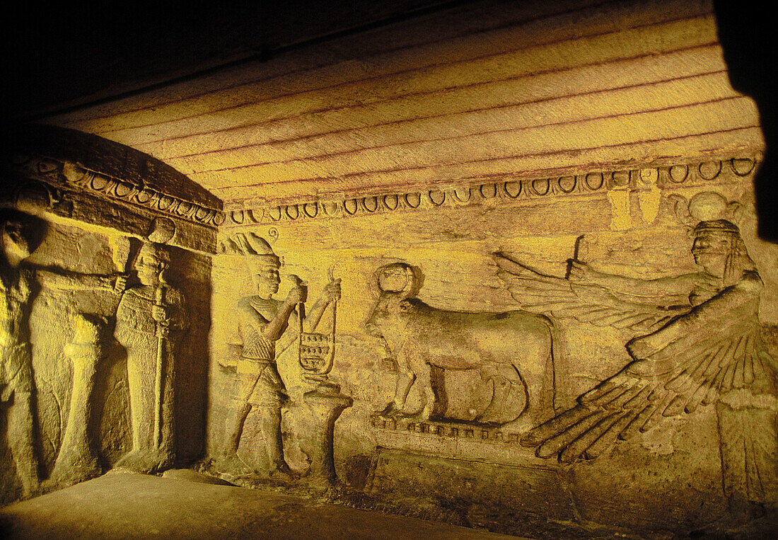 Catacombs of Kom es-Shouqafa. Alexandria. Egypt