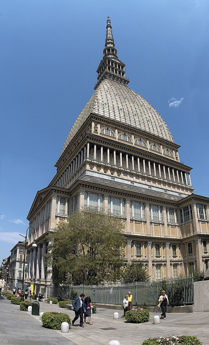 Mole Antonelliana (167,5 m), former synagogue. A symbol of the city of Torino. Piedmont, Italy