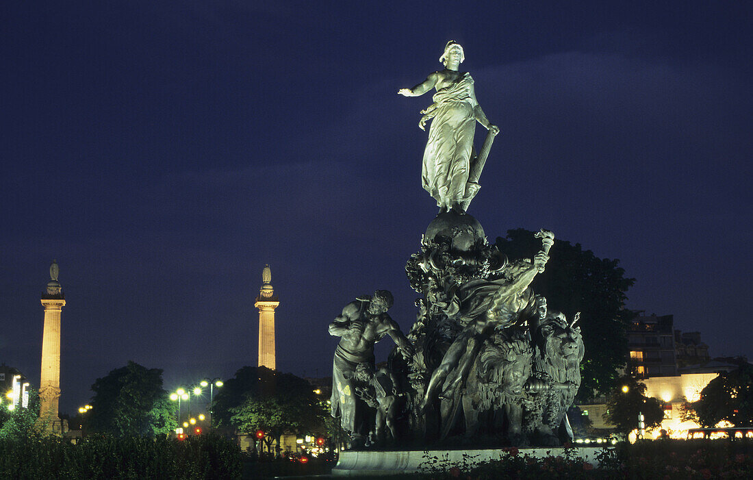 The Triumph of the Republic. Place de la Nation. Paris. France.