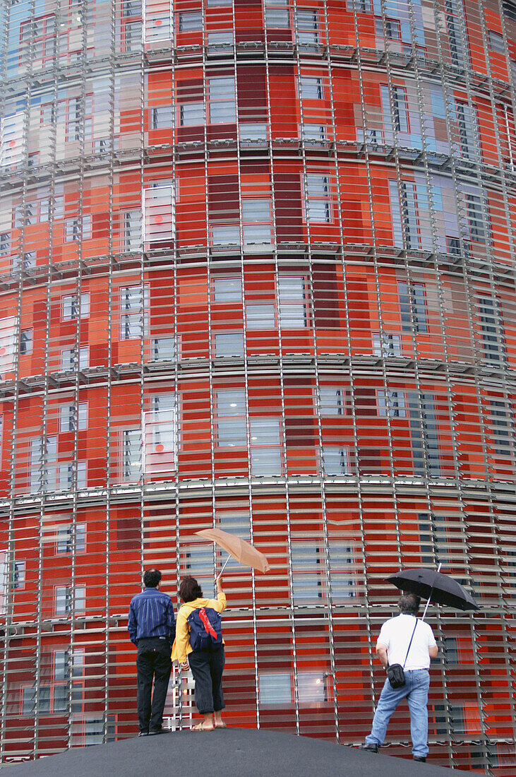 Agbar Tower by architect Jean Nouvel, Barcelona. Catalonia, Spain