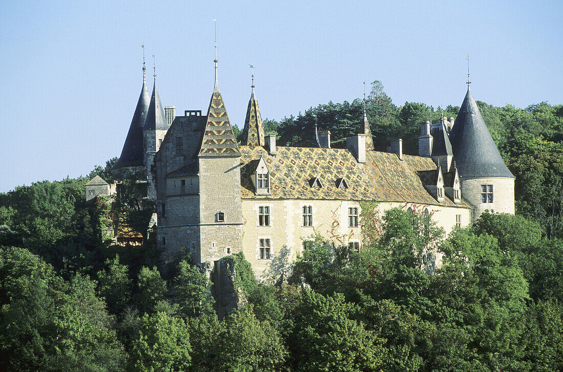 The Château de La Rochepot. Côte d Or. Burgundy. France