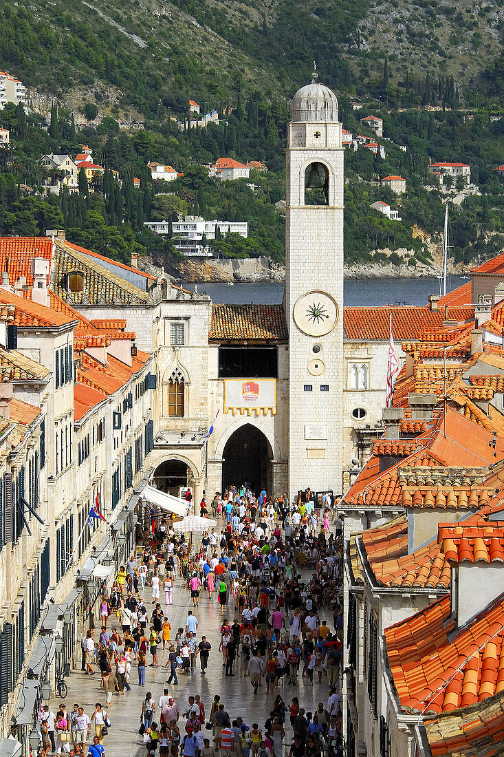 Main Street. Stradun square. Old town. Dubrovnik. Croatia.