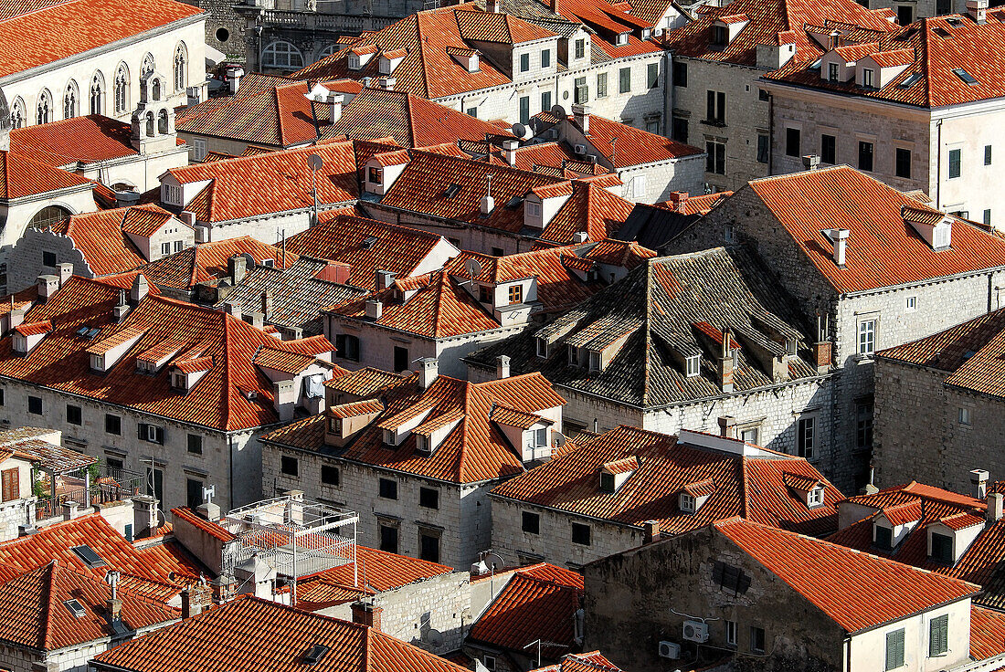 Rooftops. Old town. Dubrovnik. Croatia.