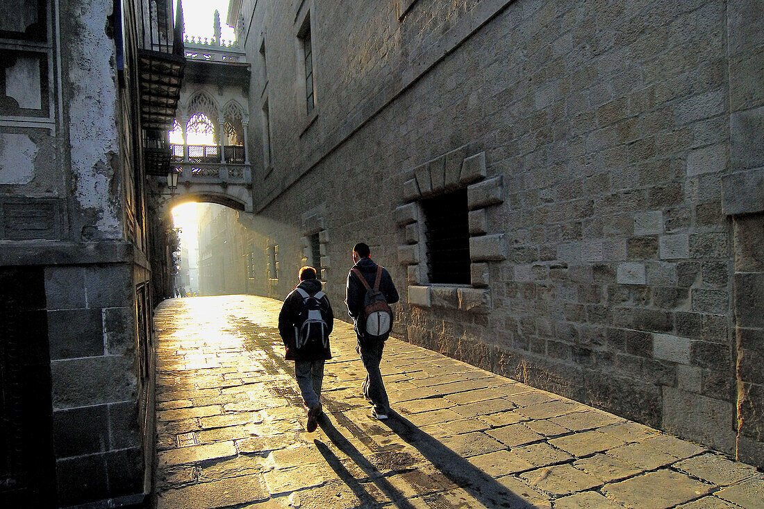 Calle del Obispo Iruita . Gothic quarter. Barcelona. Spain.