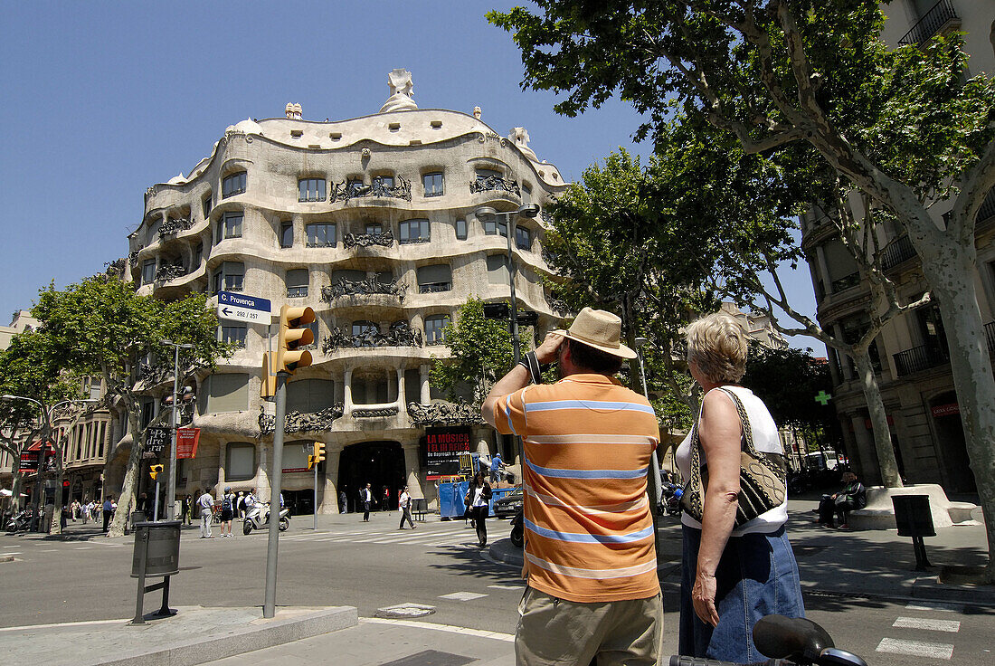 Milà House (aka La Pedrera) by Gaudí, Passeig de Gràcia. Barcelona. Spain
