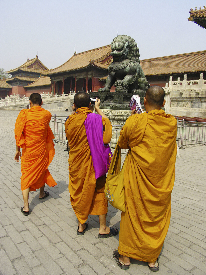 Tourists visiting the Forbbiden City. Beijing. China