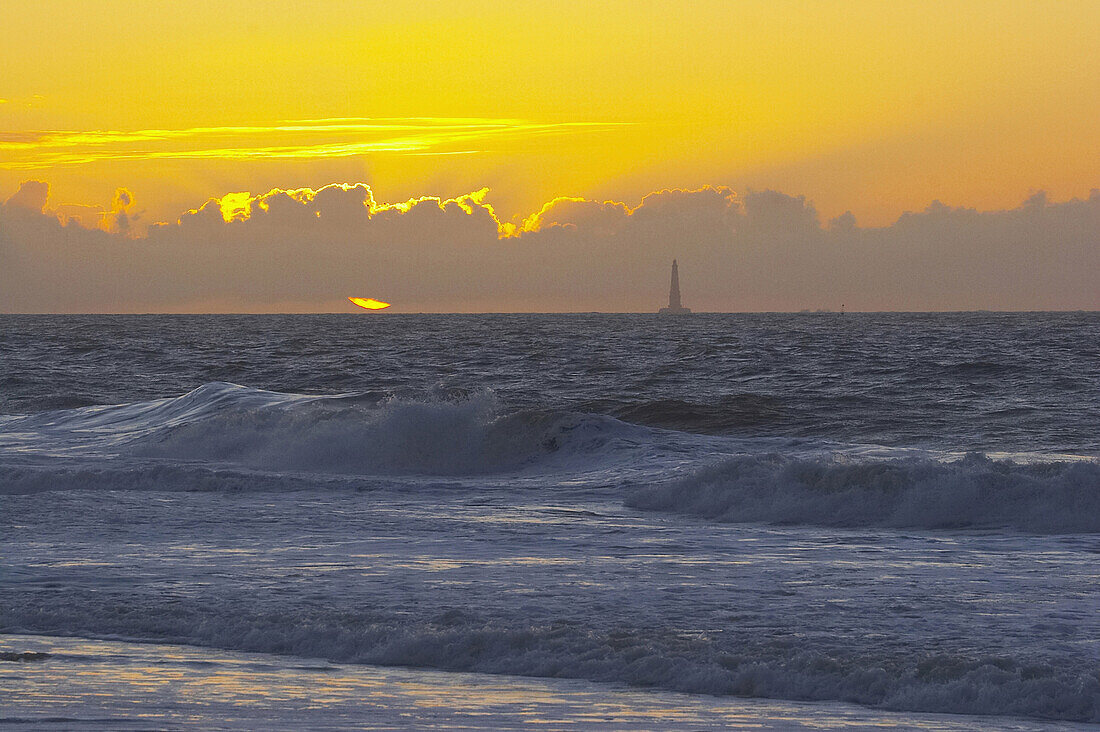 Phare de Cordouan bei Abendstimmung, bei Verdun sur Mer, Dept. Gironde, Frankreich