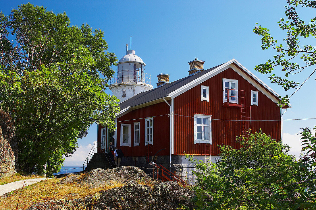Lighthouse on Hoegbonden at the Hoega Kusten, Angermanland, northern Sweden