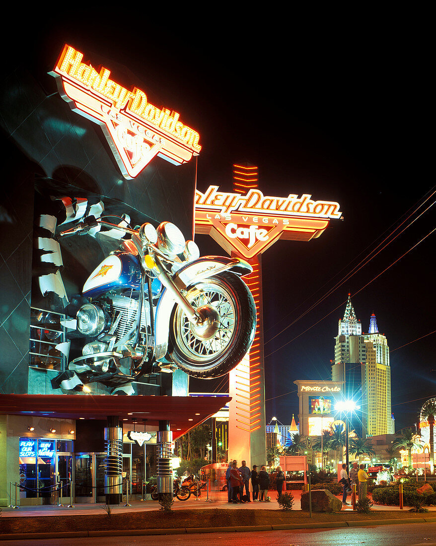 Harley davidson cafe, the strip, Las vegas, Nevada, USA.