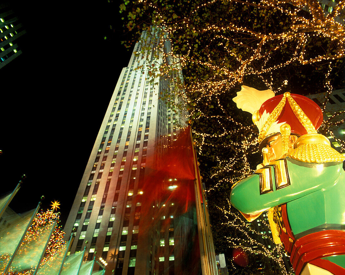 Christmas, Rockefeller center, Manhattan, New York, USA.