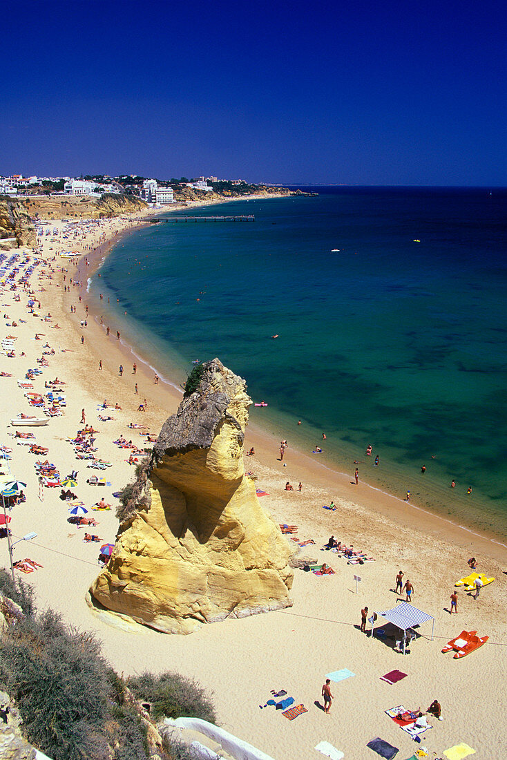 Albufeira beach, Algarve coastline, Portugal.