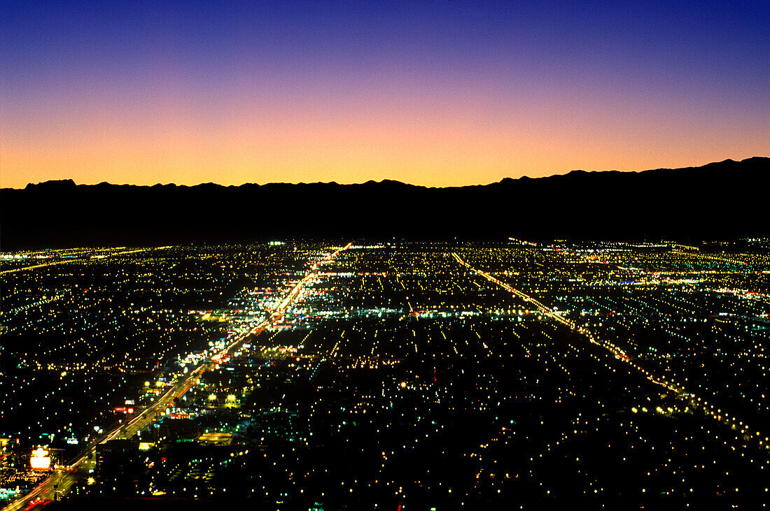 City lights, Las vegas, Nevada, USA.