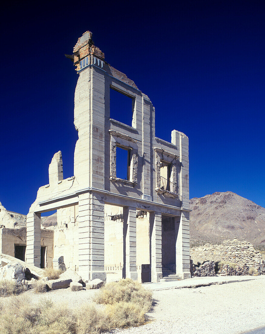 Cook & company bank, Rhyolite ghost town, Nevada, USA.