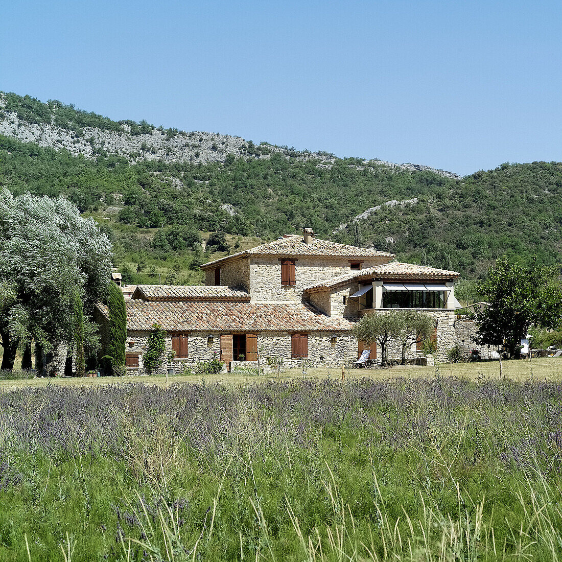 Renovated water driven olive mill house. Drôme, Provence. France.