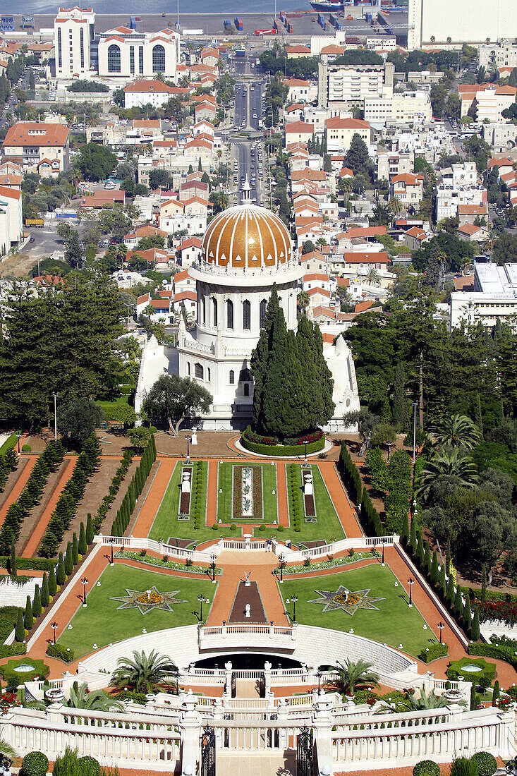 Bahai shrine and gardens. Haifa. Israel