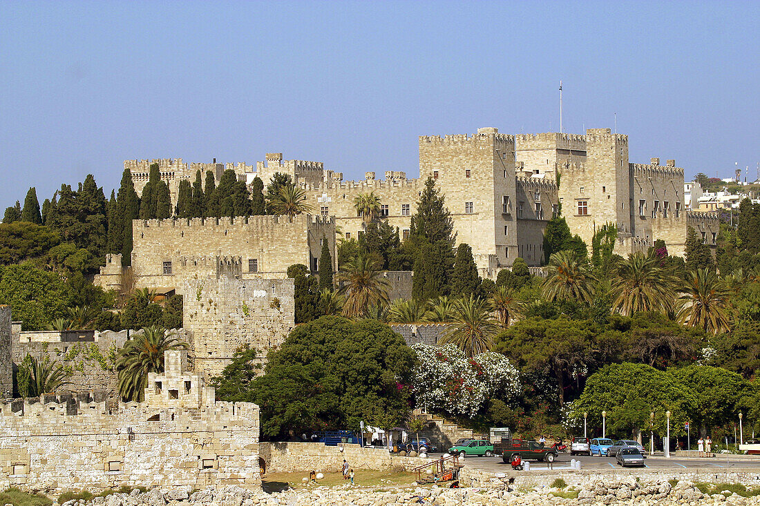 Palace of the Grand Masters (14th century), old city. Rhodes. Dodecanese. Greece