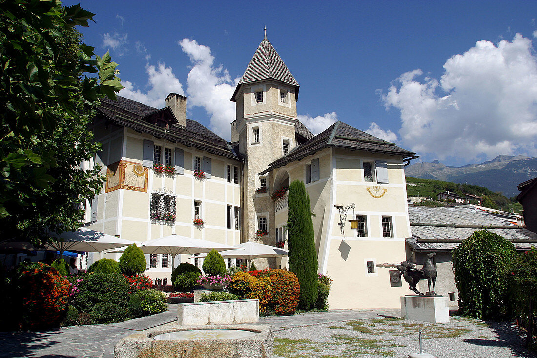 Le Château de Villa. Sierre, Valais. Switzerland.