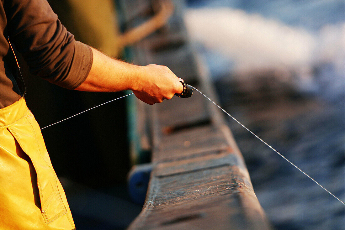 Fisherman, Tarifa, Cadiz province, Andalusia, Spain