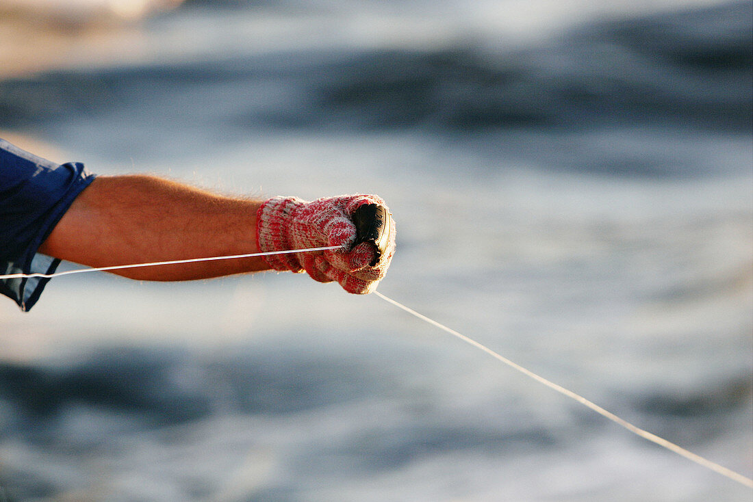 Fisherman, Tarifa, Cadiz province, Andalusia, Spain