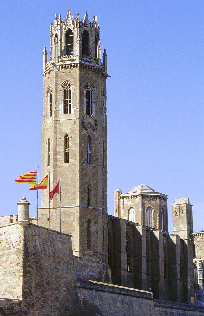 La Seu Vella (old cathedral) by Pere Coma. Lleida. Catalonia. Spain