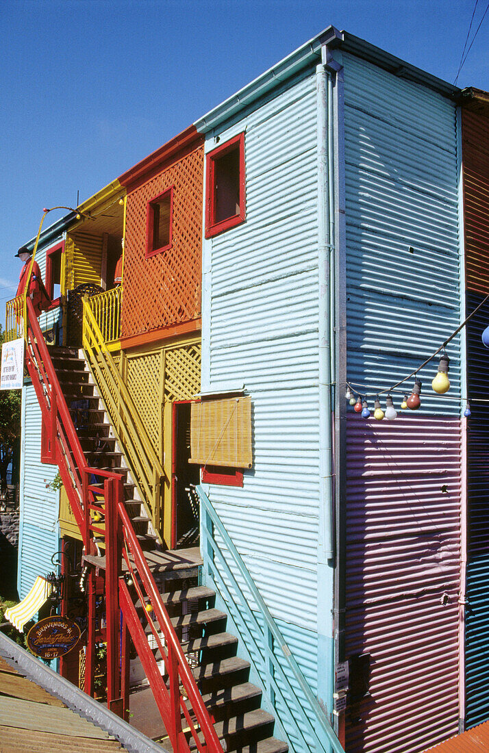 Caminito street houses. La Boca district. Buenos Aires. Argentina.