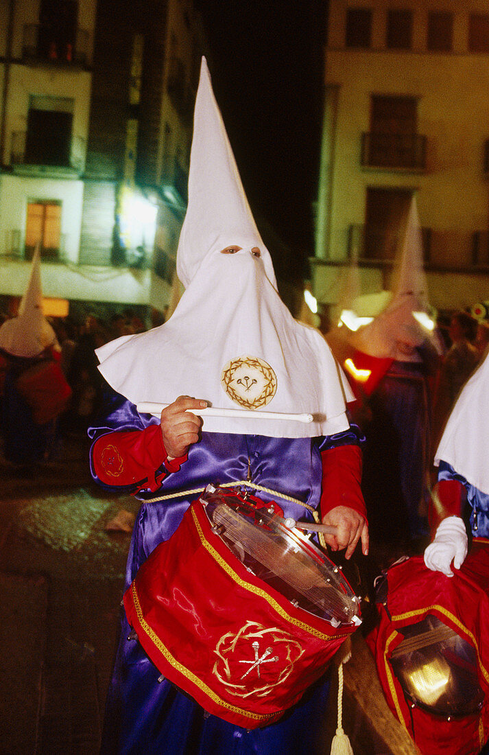Holy Week procession. Alcañiz. Teruel province. Spain