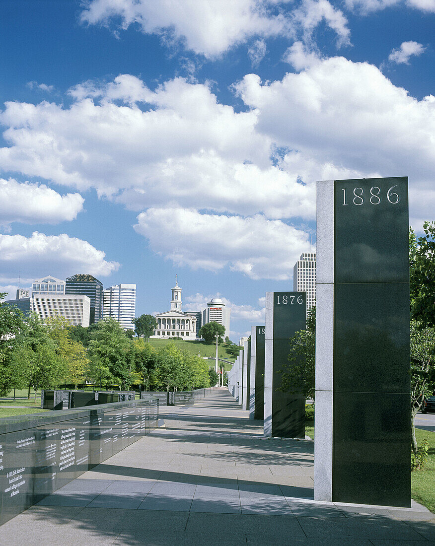 Pathway of Tennessee History, Bicentennial Mall. Nashville. Tennessee, USA