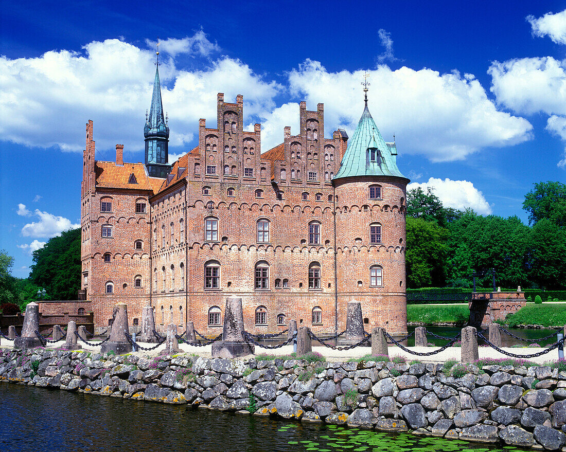 Egeskov castle, Fyn island, Denmark.