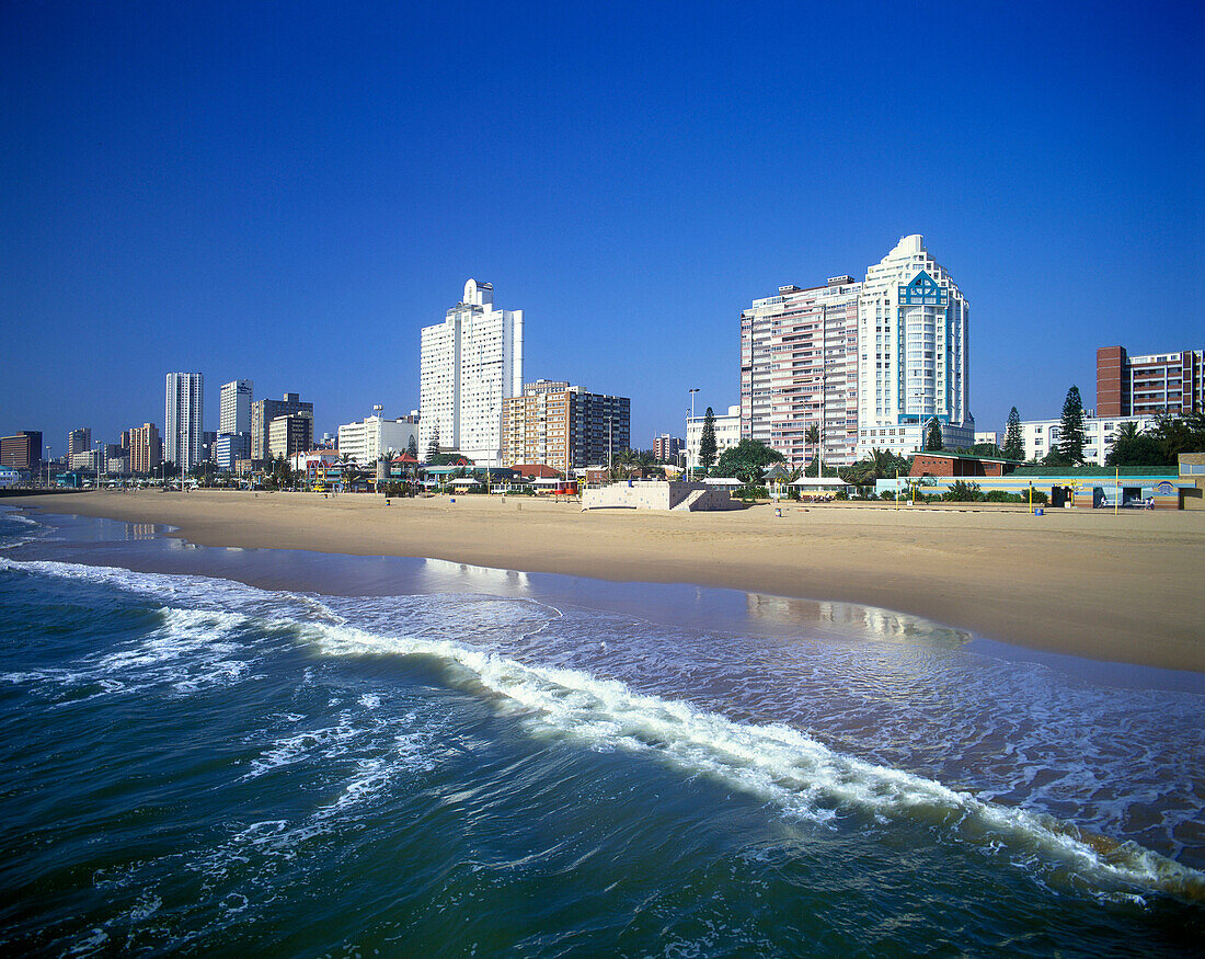 Ocean front skyline, Durban, South africa.