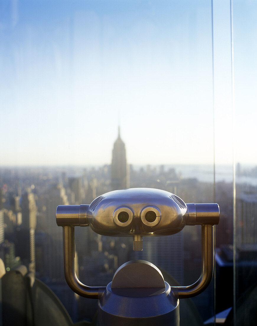 Top of the rock deck, Rockefeller Center, Midtown, Manhattan, New York, USA