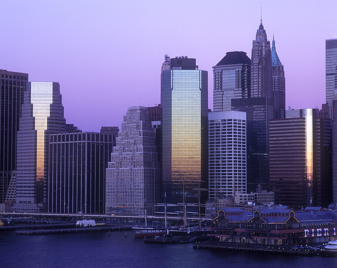 Financial district, Downtown skyline, Manhattan, New York, USA