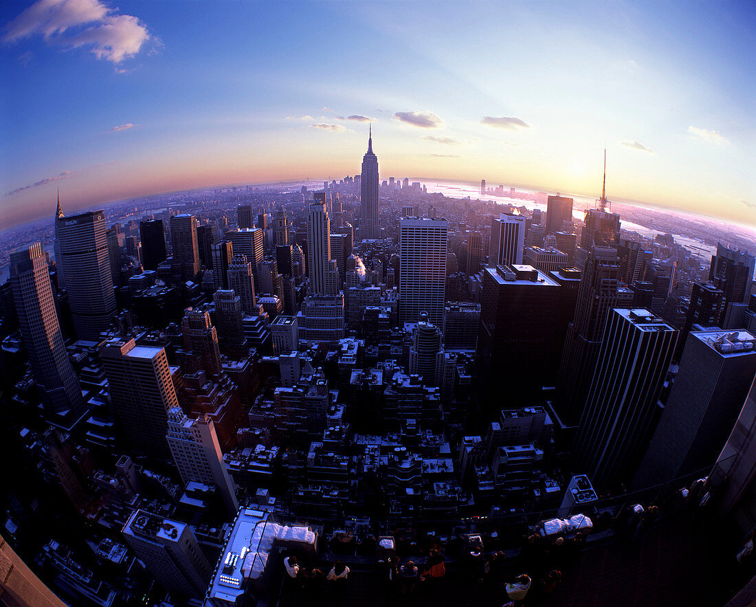 Christmas, Midtown skyline, Manhattan, New York, USA