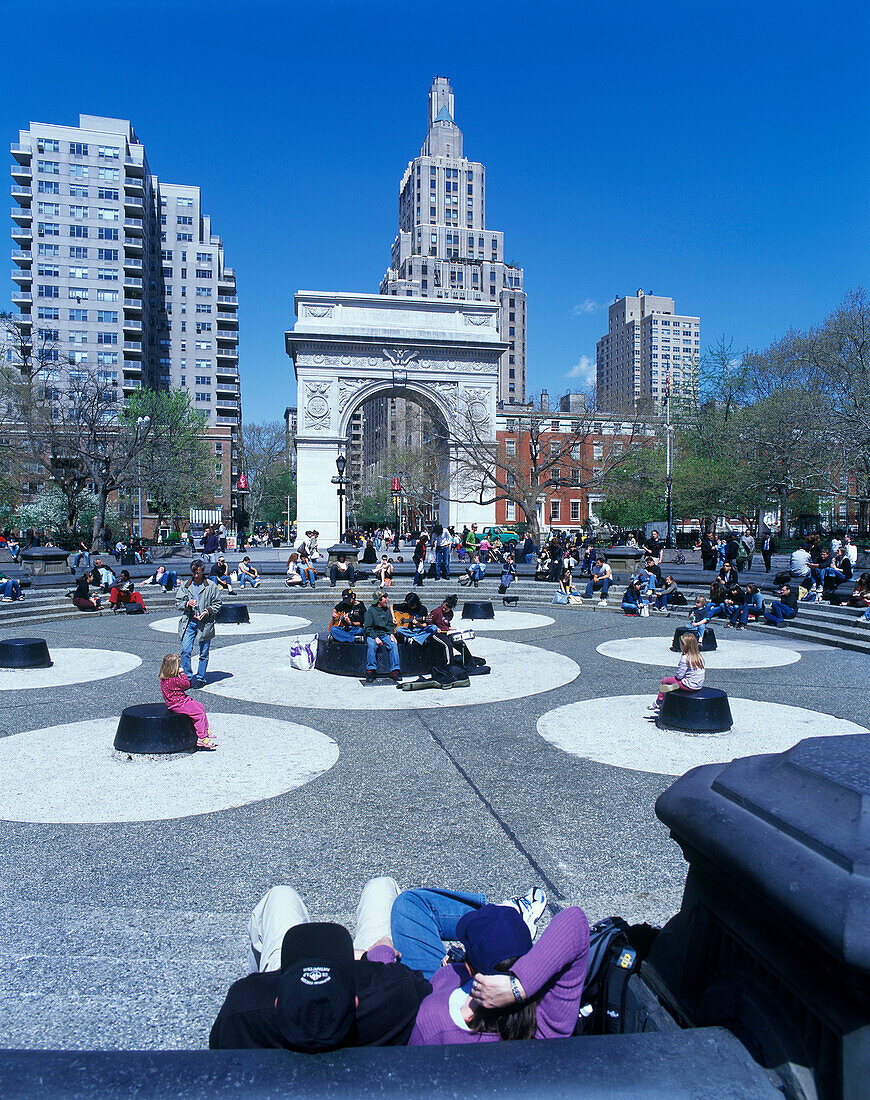 Washington square Park, Greenwich village, Manhattan, New York, USA