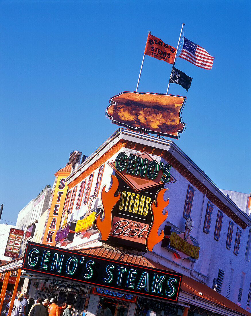 Genos steaks, South 9th Street, Philadelphia, Pennsylvania, USA