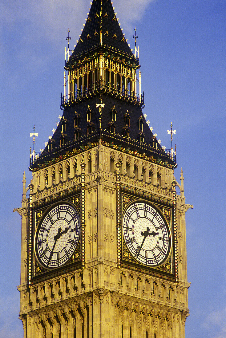 Clock faces, Big Ben, Houses of Parliament, London, England, UK