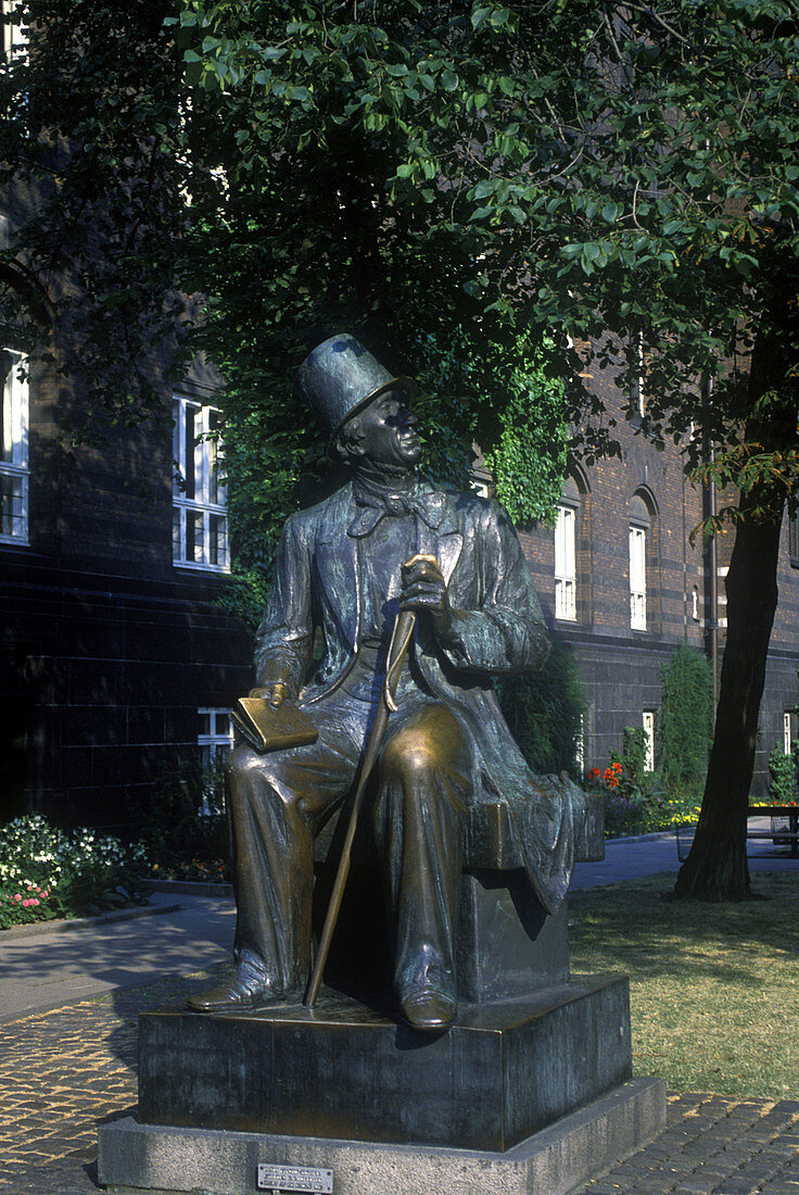 Hans christian andersen memorial, Copenhagen, Denmark.