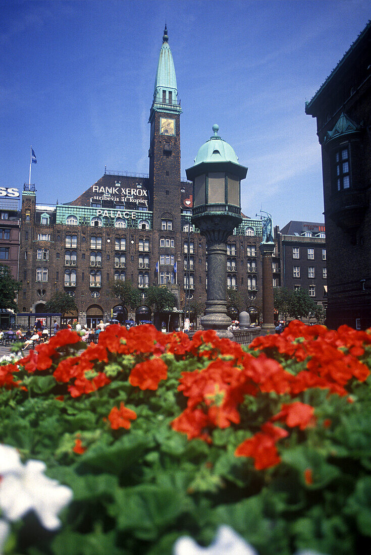 City hall square, Copenhagen, Denmark.