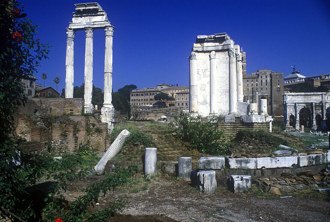 Roman forum ruins, Rome, Italy.