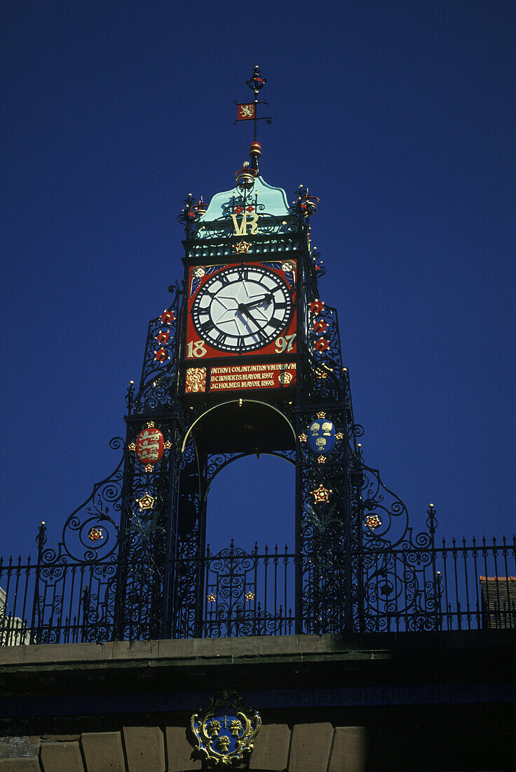 Clock tower, Chester, Cheshire, England, UK
