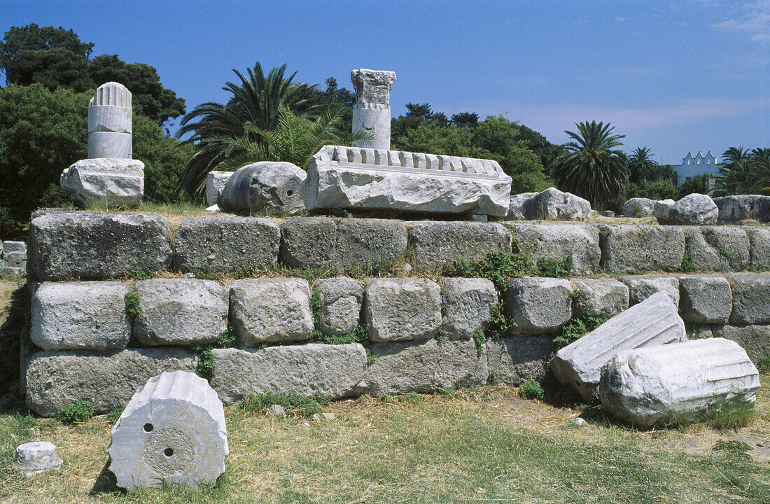 Ancient Agora (3rd century B.C). Kos town. Kos Island. Dodecanese. Greece